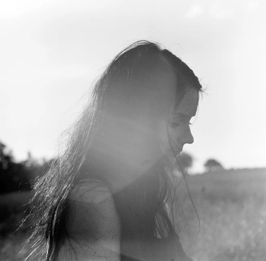 Black and white portrait photo